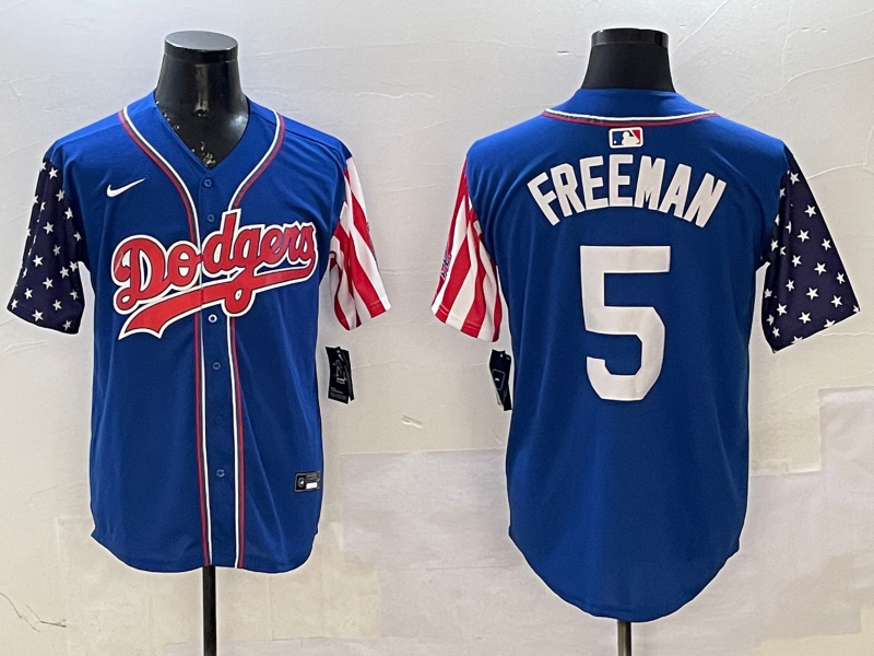 Men's Los Angeles Dodgers Freddie Freeman #5 Royal Jersey